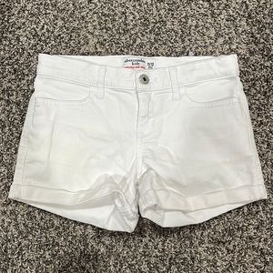 Abercrombie girls denim white shorts, 11/12